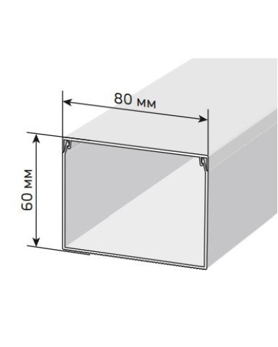 Короб 80х60 ЭЛЕКОР (CKK10-080-060-1-K01-008). Кабель-канал с двойным замком. IEK в Черкесске