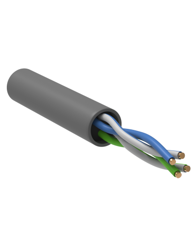 GENERICA U/UTP кат. 5E 100МГц 2 пары PVC INDOOR серый (BC1-C5E02-111-100-G). Кабель «витая пара» (LAN) для структурированных систем связи. IEK в Черкесске