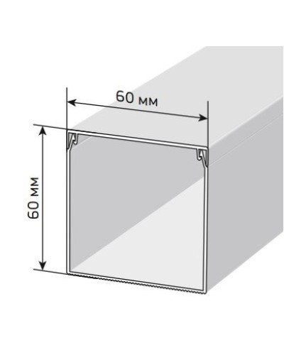 Короб 60х60 ЭЛЕКОР (CKK10-060-060-1-K01). Кабель-канал с двойным замком. IEK в Черкесске