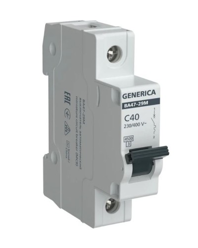 GENERICA ВА47-29М 1P C 40А 4,5кА (MVA21-1-040-C-G). Автоматический выключатель. IEK в Черкесске