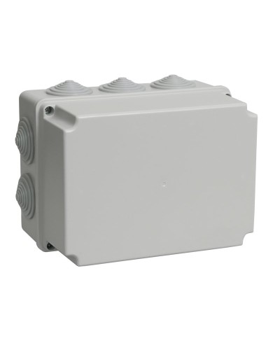 Коробка распаячная КМ41245 190х140х120 открытой проводки IP44 10 гермовводов серая (UKO10-190-140-120-K41-44). Коробка распаячная безгалогенная (HF). IEK в Черкесске