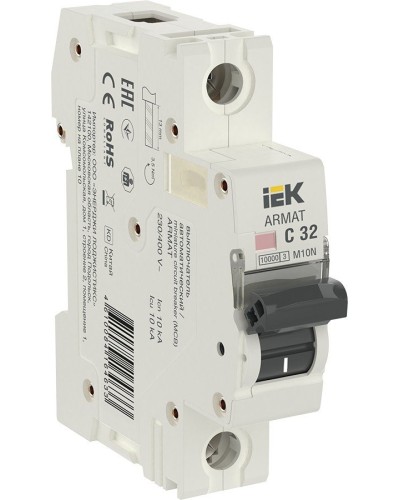 M10N 1P C 32А 10кА ARMAT (AR-M10N-1-C032). Автоматический выключатель. IEK в Черкесске