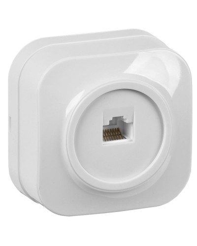 Розетка RJ45 кат.5E о/у РК10-ХБ белый IEK GLORY (EKH10-K01). Розетка компьютерная. IEK в Черкесске