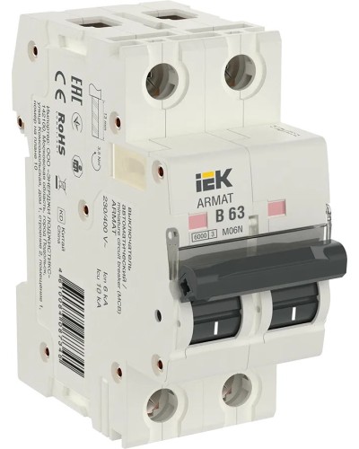 M06N 2P B 63А 6кА ARMAT (AR-M06N-2-B063). Автоматический выключатель. IEK в Черкесске