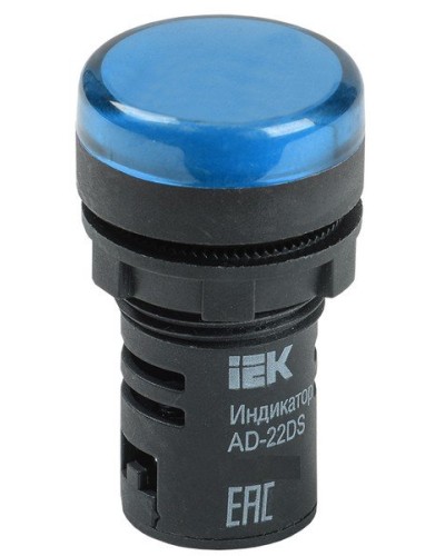 Лампа AD22DS (LED)матрица D22мм синий 230В (BLS10-ADDS-230-K07). Светосигнальный индикатор. IEK в Черкесске