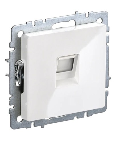 Розетка RJ45 РК10-БрБ кат.5E, белая BRITE (BR-K10-1-K01). Розетка компьютерная. IEK в Черкесске