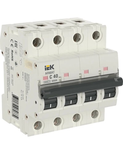 M06N 4P C 40А 6кА ARMAT (AR-M06N-4-C040). Автоматический выключатель. IEK в Черкесске