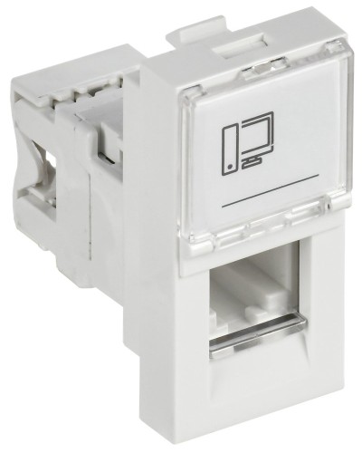 Розетка RJ45 кат.6 PRIMER РКИ-10-00-П-6 белый IEK (PR-KK40D-RI-0-1-C06U-K01). Розетка RJ-45. IEK в Черкесске