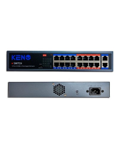 KN-SW1602POE+. Коммутатор с питанием по PoE. KENO в Черкесске