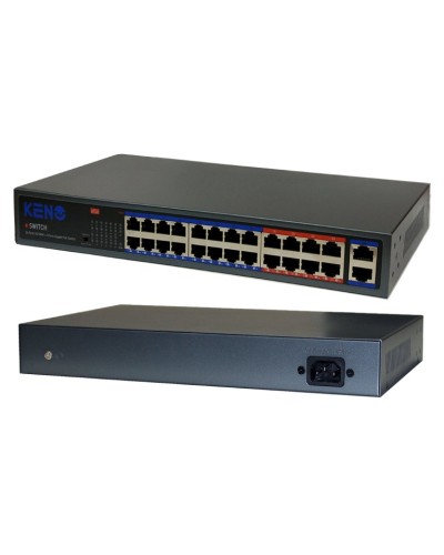 KN-SW2402POE+. Коммутатор с питанием по PoE. KENO в Черкесске