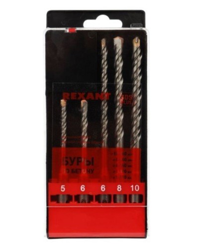 Набор буров, бетон 5-6х110, 6-8-10х160 мм, 5 шт, SDS PLUS Kranz (KR-91-0406): Аксессуар для электроинструмента в Черкесске