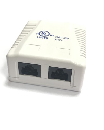 RJ-45-2 (8P8C) CAT5e, 2 выхода (LISTED) компьютерная розетка: Розетка компьютерная 2 выхода в Черкесске