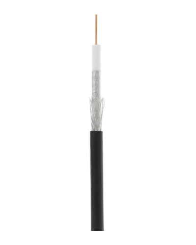 RG-6 CCS, Out, PE (EC-C2-32123B-BK-3). Кабель коаксиальный омедненный. NETLAN в Черкесске