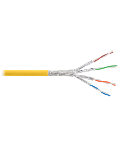 S/FTP, 4pair, Cat7a, Solid, In, LSZH (NKL 4375C-YL). Кабель «витая пара» (LAN) для структурированных систем связи. NIKOLAN в Черкесске