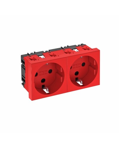 STD-D0 SRO2, (6120028). Розетка 0° двойная 2х2К+З, со шторками, 16А 250В красная. OBO Bettermann в Черкесске