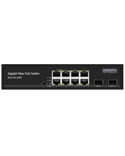 SW-80802(150W). Промышленный PoE коммутатор Gigabit Ethernet на 10 портов. OSNOVO в Черкесске