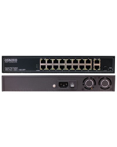 SW-61621(300W). Коммутатор 16-портовый Fast Ethernet с PoE. OSNOVO в Черкесске