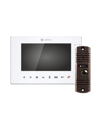 VMH-7.1 (w)+ DSH-E1080 (медь). Комплект видеодомофона. Optimus в Черкесске