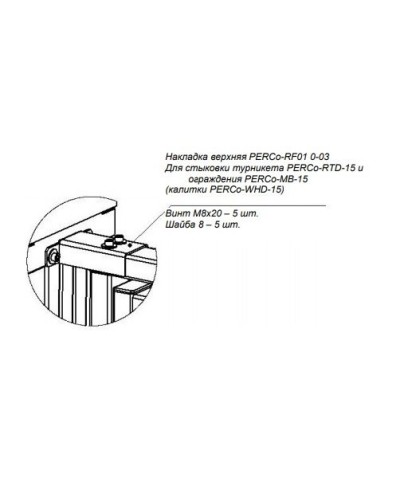 PERCo-RF01 0-03. Накладка верхняя. PERCo в Черкесске