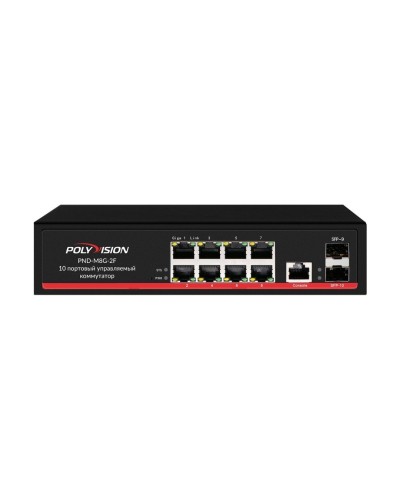 PND-M8GP-2F(150). Коммутатор управляемый оптический 10 портовый. Polyvision в Черкесске