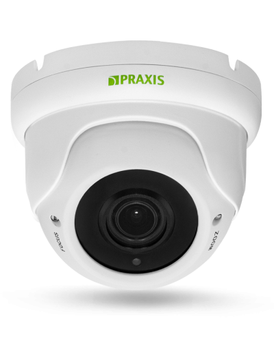 PP-7141IP 2.8-12 AUDIO. Видеокамера IP купольная. Praxis в Черкесске
