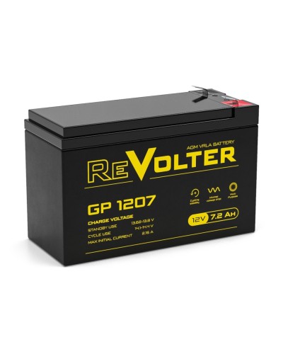Revolter GP 1207. Аккумулятор автомобильный герметичный свинцово-кислотный. Revolter в Черкесске