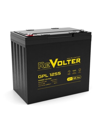 Revolter GPL 1255. Аккумулятор автомобильный герметичный свинцово-кислотный. Revolter в Черкесске
