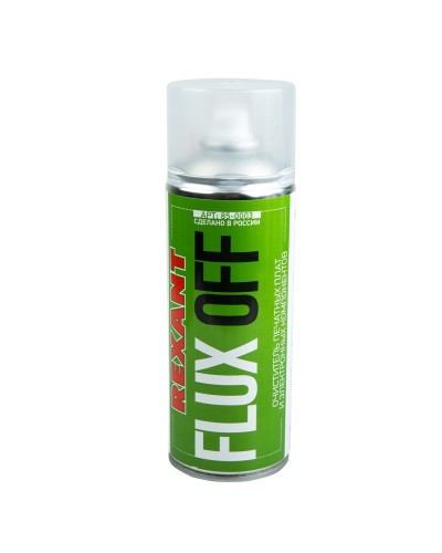 Очиститель печатных плат FLUX OFF, REXANT, 400 мл, аэрозоль (85-0003): Баллон с очистителем в Черкесске