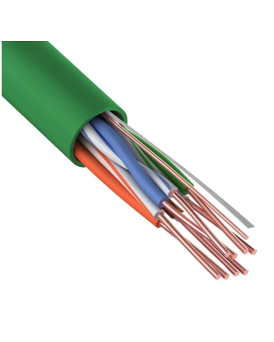 U/UTP, CAT 5e, нг(А)-LSLTx, 4х2х0,52мм, 24AWG, INDOOR, SOLID, зеленый, 305м REXANT (01-0061). Кабель «витая пара» (LAN) для структурированных систем связи. Rexant в Черкесске
