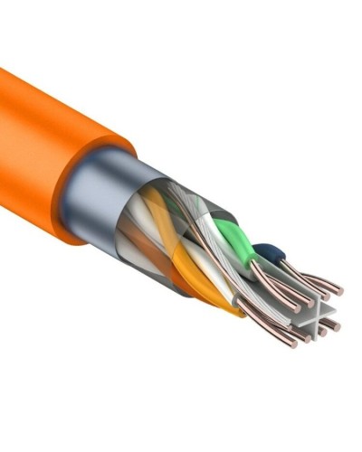 F/UTP, CAT 6, ZH нг(А)-HF, 4PR, 23AWG, INDOOR, SOLID, оранжевый, 305 м, REXANT (01-0151). Кабель «витая пара» (LAN) для структурированных систем связи. Rexant в Черкесске