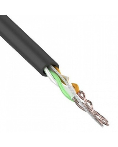 U/UTP, CAT 5e, PE, 2PR, 24AWG, OUTDOOR, SOLID, черный, 305м, REXANT (01-0025). Кабель «витая пара» (LAN) для структурированных систем связи. Rexant в Черкесске