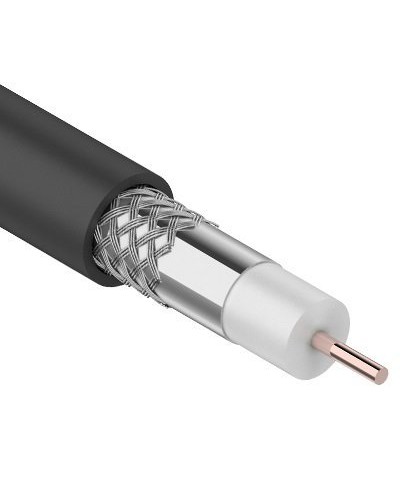 RG-6U, 75 Ом, CCS/Al/Al, 64%, 100 м OUTDOOR. REXANT (01-2202). Кабель коаксиальный радиочастотный. Rexant в Черкесске