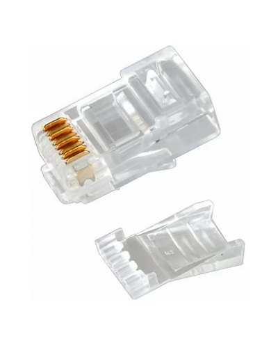 Разъем RJ-45(8P8C) под витую пару, UTP, CAT 6, с вставкой REXANT (05-1031). Разъем RJ-45. Rexant в Черкесске