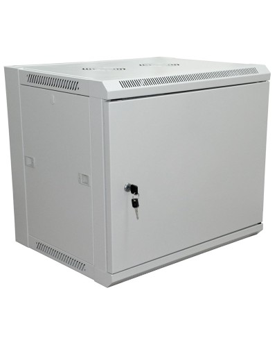 Шкаф телекоммуникационный 19 настенный 6U 600×450×370 мм (ШxГxВ) - передняя дверь металл, боковые стенки съемные (разобранный), RAL 7035 (04-2210). Шкаф телекоммуникационный 19 настенный 6U. Rexant в Черкесске