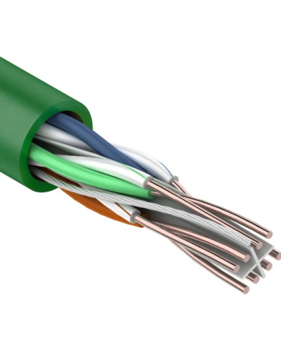 U/UTP, CAT 6, нг(А)-LSLTx, 4х2х0,575мм, 23AWG, INDOOR, SOLID, зеленый, 305м REXANT (01-0071). Кабель «витая пара» (LAN) для структурированных систем связи. Rexant в Черкесске