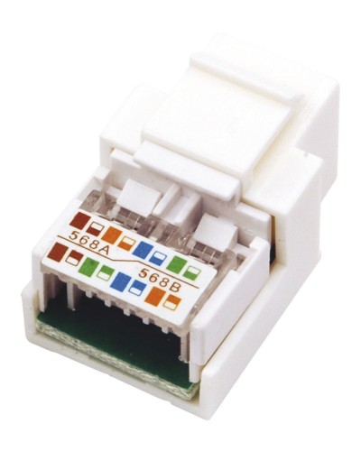 Модуль Keystone Jack RJ-45(8P8C), UTP, CAT 5e, тип 180 градусов, белый REXANT (03-1011). Модуль Keystone Jack. Rexant в Черкесске
