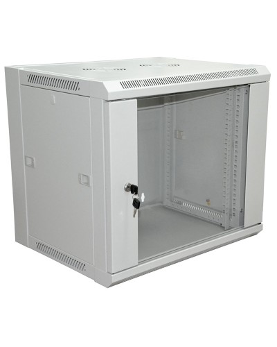 Шкаф телекоммуникационный 19 настенный 18U 600×600×964 мм (ШxГxВ) - передняя дверь стекло, боковые стенки съемные (разобранный) RAL 7035 (04-2224). Шкаф телекоммуникационный 19 настенный 18U. Rexant в Черкесске