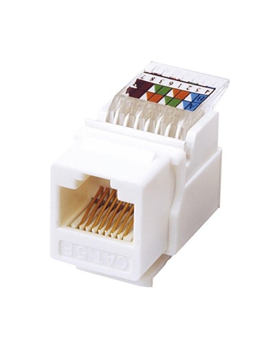 Модуль Keystone Jack RJ-45(8P8C), UTP, CAT 5e, тип 180 градусов, самозажимной, белый REXANT (03-1012): Модуль Keystone Jack в Черкесске