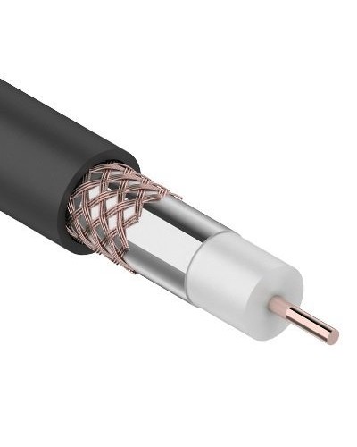 RG-6U+Cu, 75 Ом, Cu/Al/Cu, 64%, 100м. OUTDOOR REXANT (01-2222). Кабель коаксиальный радиочастотный. Rexant в Черкесске