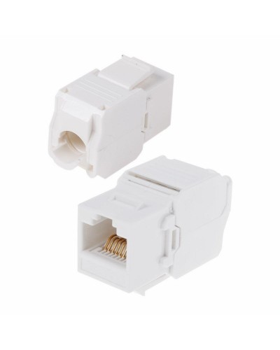 Модуль Keystone Jack RJ-45(8P8C) UTP, CAT 6, тип 180 градусов, самозажимной, белый REXANT (05-1052): Модуль Keystone Jack в Черкесске