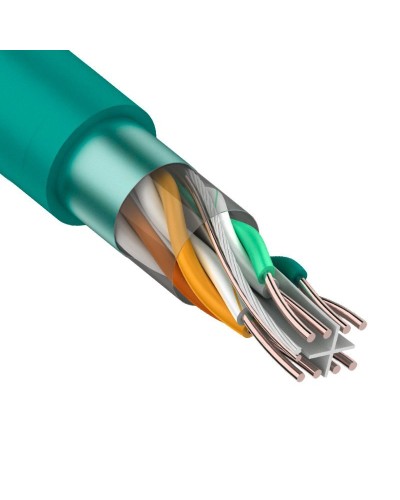 F/UTP, CAT 6, нг(А)-LSLTx, 4х2х0,575мм, 23AWG, INDOOR, SOLID, зеленый, 305м REXANT (01-0171). Кабель «витая пара» (LAN) для структурированных систем связи. Rexant в Черкесске