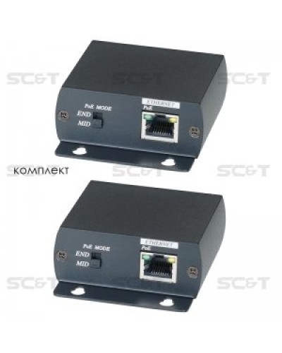IP01P. Удлинитель Ethernet с PoE. SC&T в Черкесске
