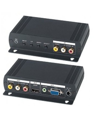 AD001HH. Преобразователь композитного видео и аудиосигналов в VGA и HDMI. SC&T в Черкесске