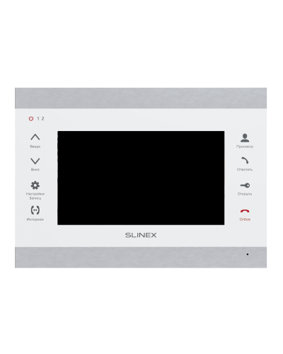 SL-07MHD (серебро+белый). Монитор домофона цветной с функцией «свободные руки». SLINEX в Черкесске