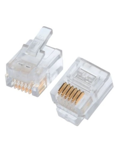 Коннекторы 6P6C (RJ-11) (100шт) (10-0228). Телефонный разъем 6P6C (RJ-11). SUPRLAN в Черкесске