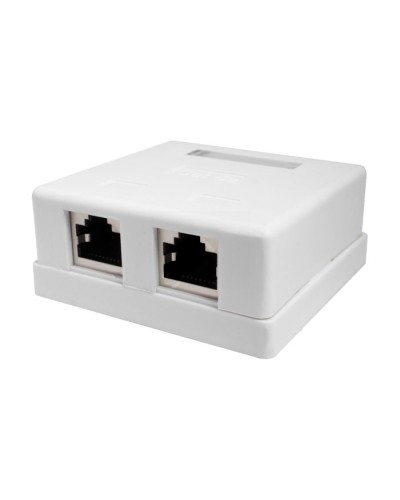 Розетка настенная RJ-45, 8P8C, Cat.5e, 2 порта, FTP (10-0308). Компьютерная розетка. SUPRLAN в Черкесске