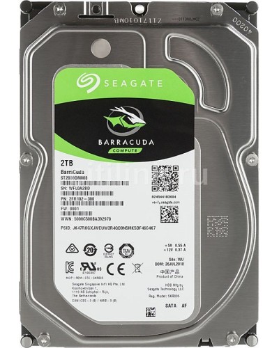 HDD 2000 GB (2 TB) SATA-III Barracuda (ST2000DM008). Жесткий диск (HDD) для видеонаблюдения. Seagate в Черкесске