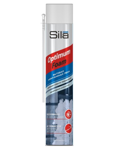 Пена монтажная SILA HOME OPTIMUM FOAM, всесезонная, 750 мл. Пена монтажная. Sila в Черкесске