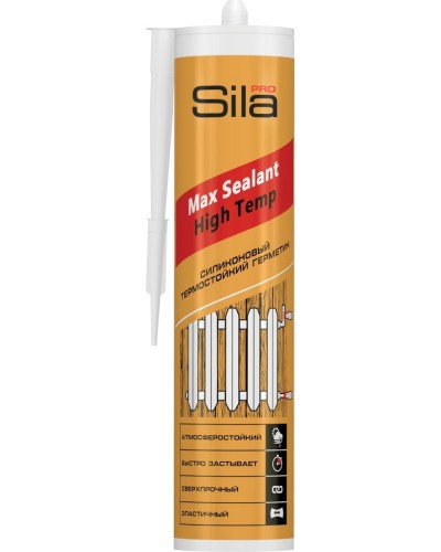 Герметик Sila PRO Max Sealant, High Temp, термостойкий, 280 мл. Герметик силиконовый термостойкий, красный. Sila в Черкесске