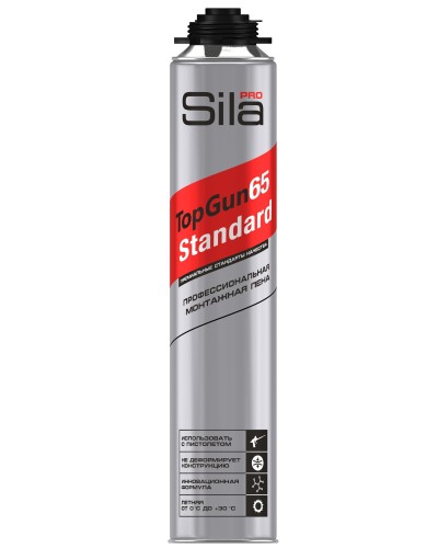 Пена монтажная Sila Pro TopGun 65 STANDARD, 850 мл. Пена монтажная профессиональная. Sila в Черкесске
